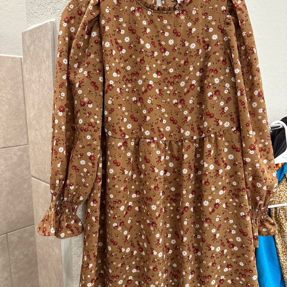 Floral Brown Dress